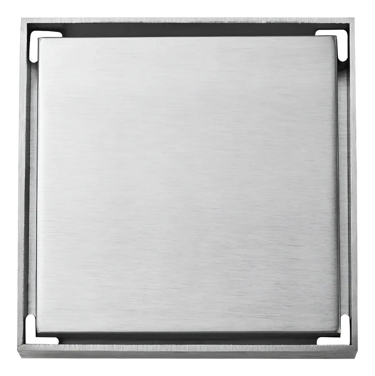 Rejilla Ciega O Para Revestir 10x10 Gris Satin Desagüe Baño