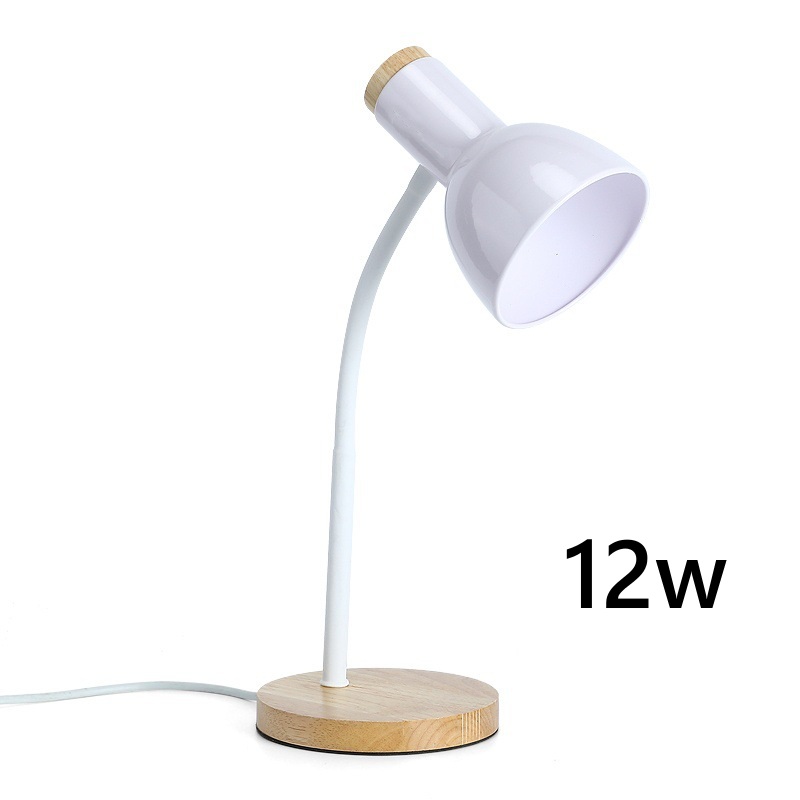 Lampara De Escritorio Nordica Madera Y Metal ( 12w )