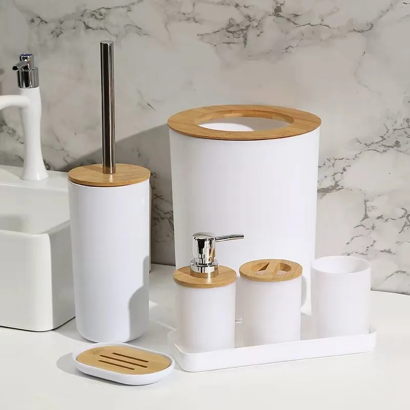 [SETBAÑOX6BLANCO] Set De Baño 6 Piezas (Kalifa) (Blanco)