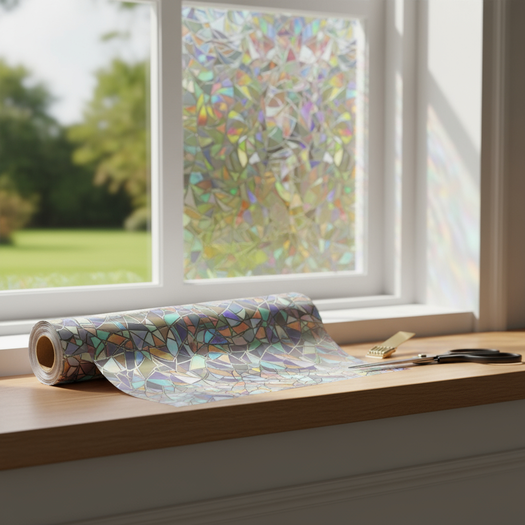 Film Rollo Vinilo Pega ( MOSAICO ) Ventanas Vidrios 300 X60 Cod 819126
