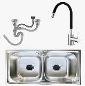 [PIDU-922509] Pileta Bacha Doble Para Cocina 78x43x20cm